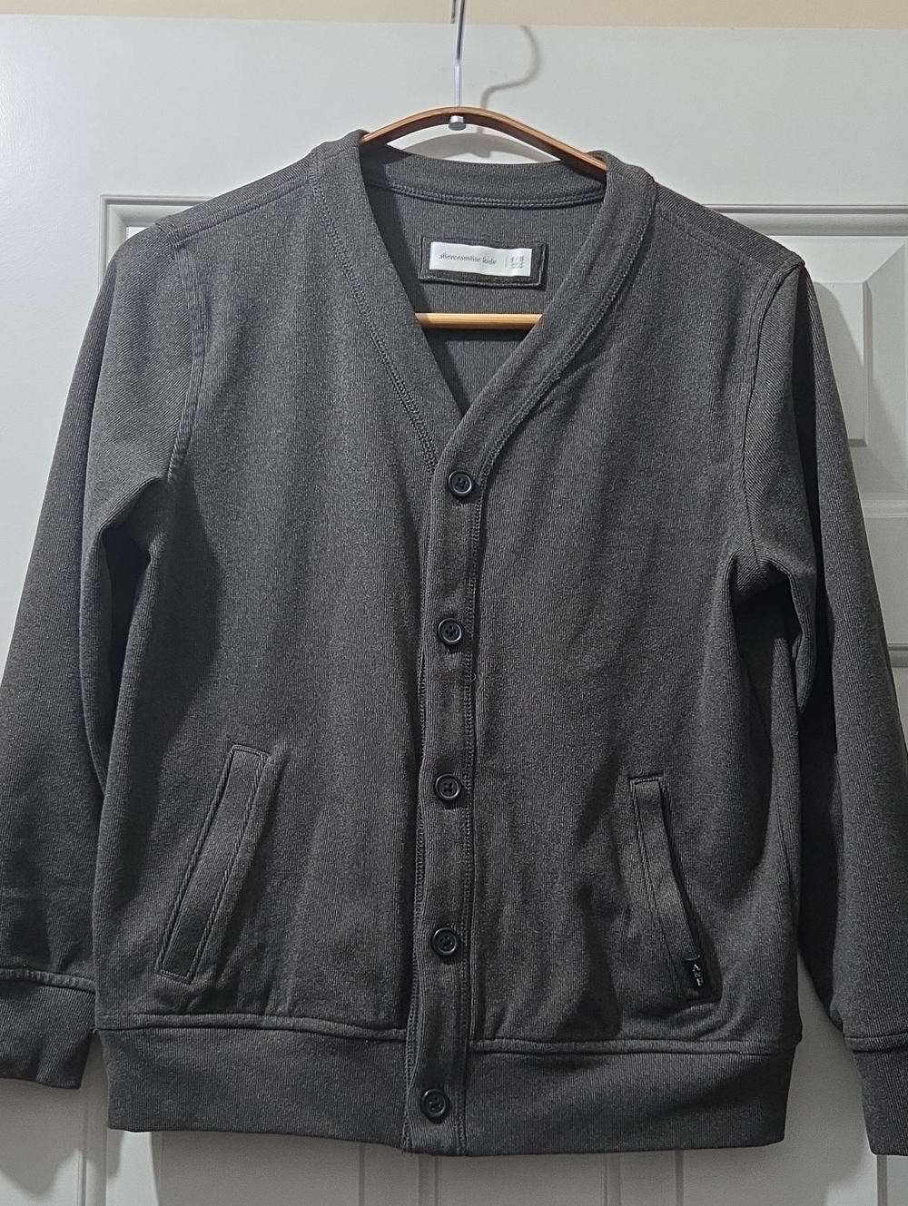 abercrombie kids Charcoal Gray Button-Front Jacket
